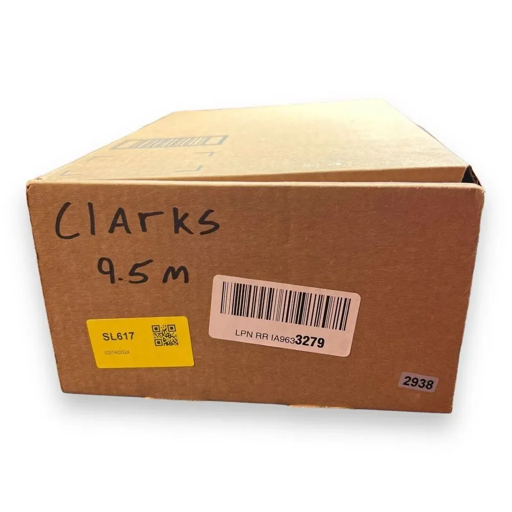 Clarks Men's‎ 9.5 W Whiddon Cap Black Leather 26152912
